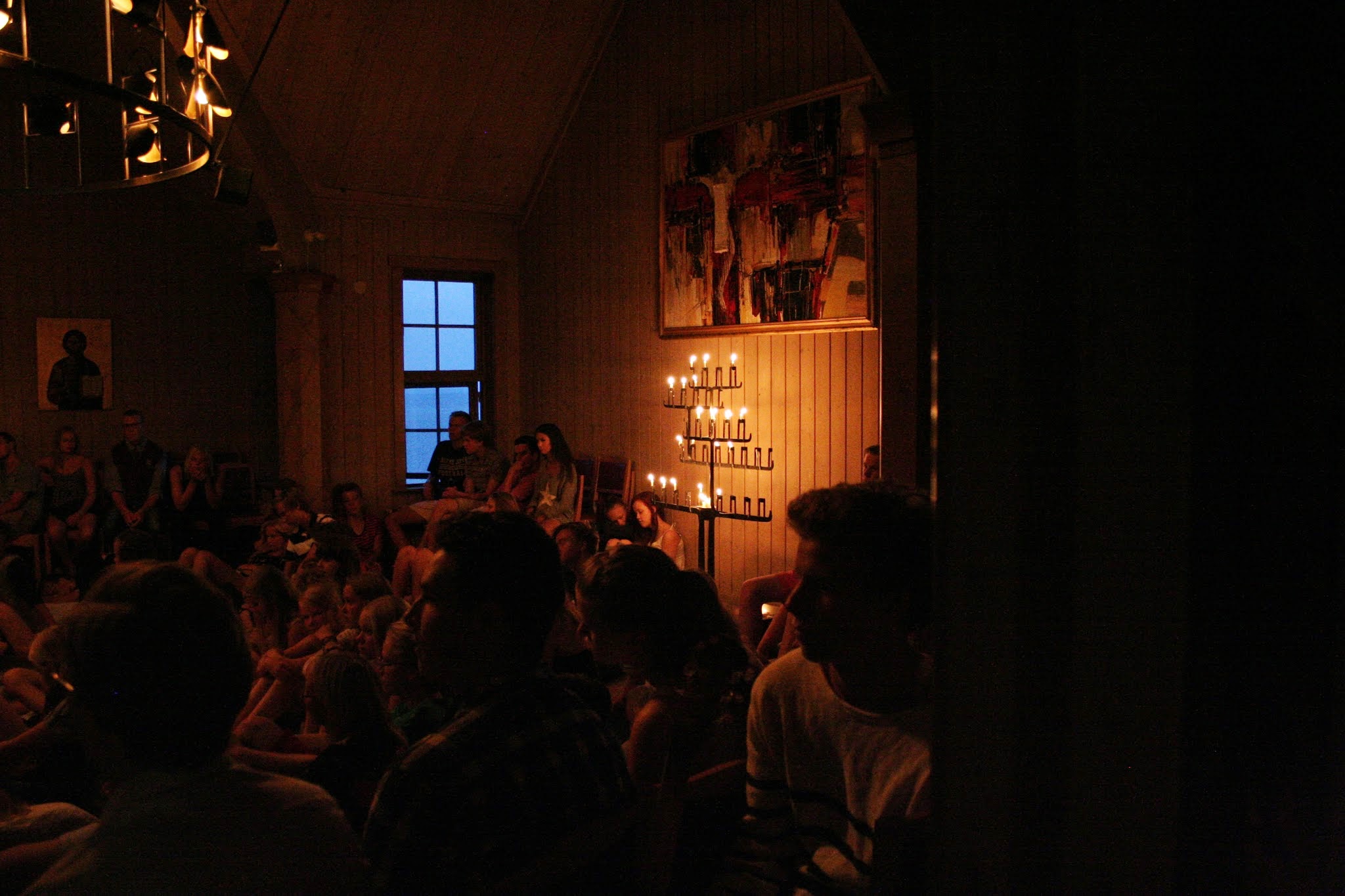 Andakt i kapellet. Foto: privat