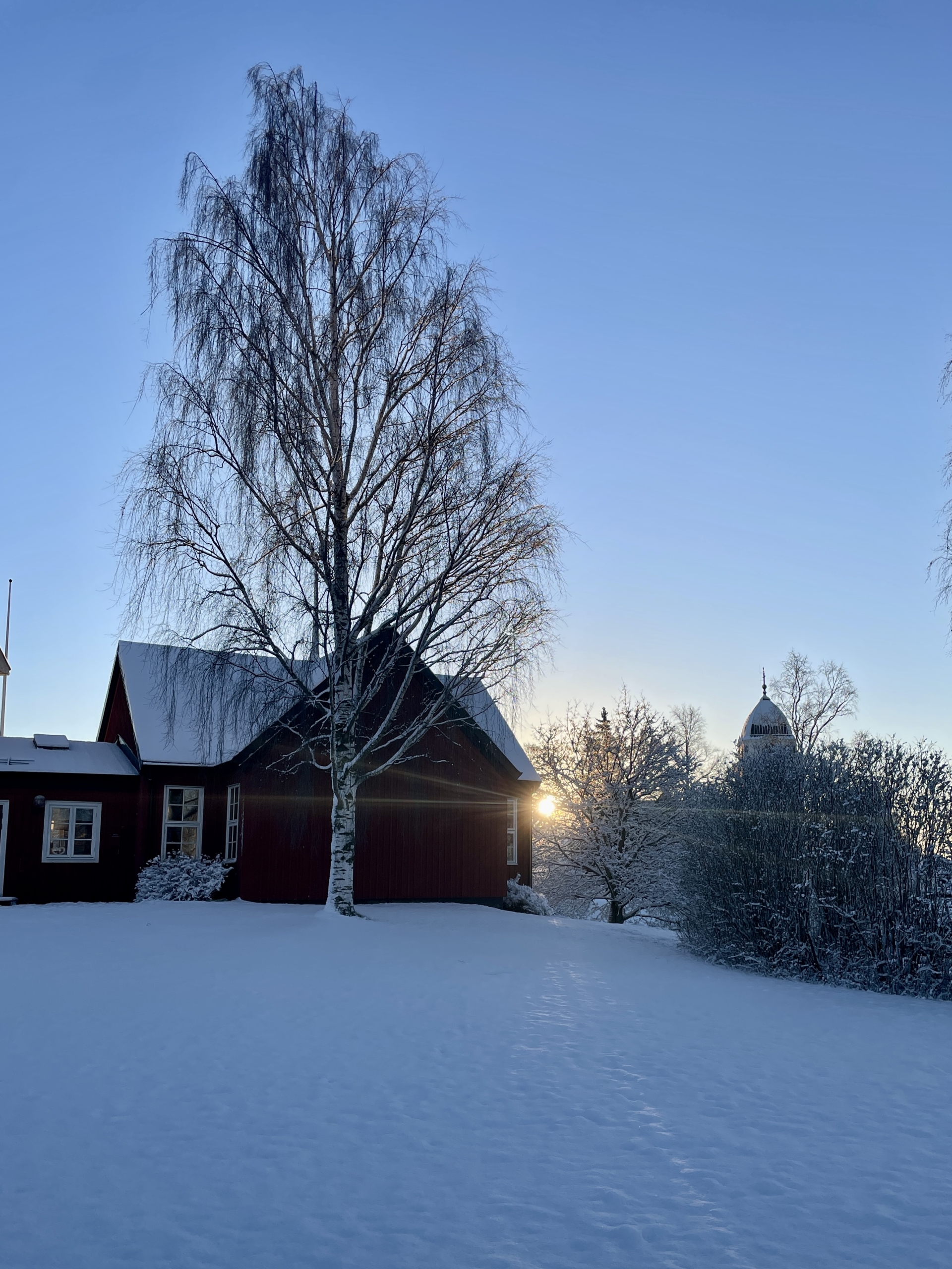 Vinter, snö kapellet